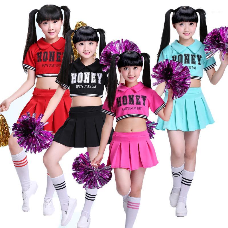 

Children Cheerleading Performance Costumes School Students Girls Aerobics Performance Costumes Cheerleader Dance Sports1