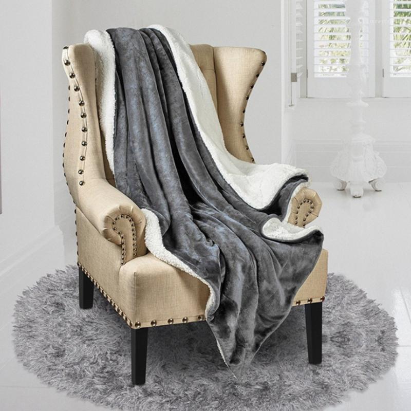 

Winter Blanket Thick Double-Layer Flannel Cashmere Blanket Flannel Lambskin Warm Sofa Bed Cover Bed Supplies Drop Ship1