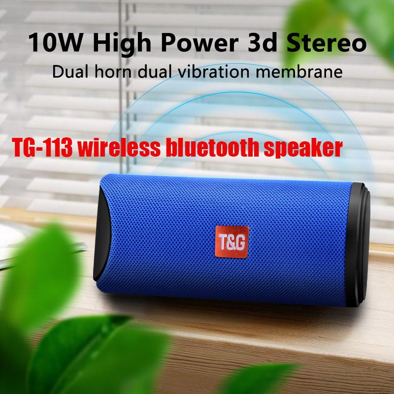 

TG113 Portable Bluetooth Wireless Speaker Waterproof Stereo Column Outdoor Speaker FM Broadcast MP3 Bass Waterproof Card