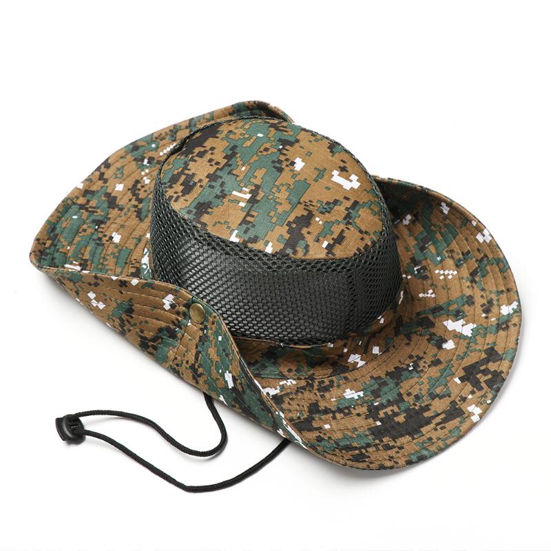 

Fashion Camouflage Bucket Hats Jungle Camo Fisherman Hat with Wide Brim Sun Fishing Bucket Hat Camping Caps cotton caps