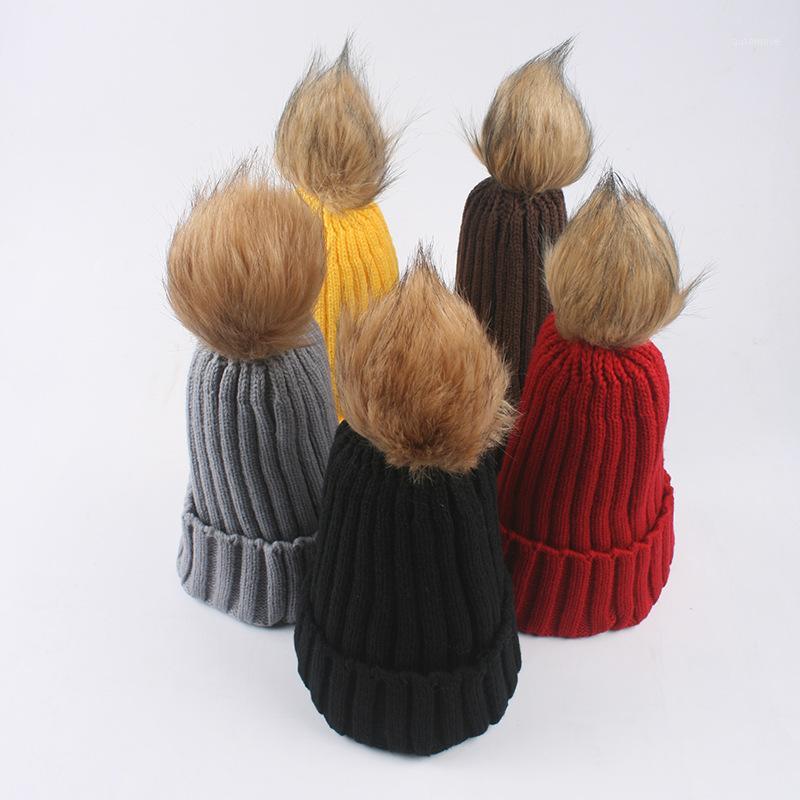 

new Korean thick solid color Flap sweater women 's hot wool knit cap autumn and winter caps Skullies & Beanies1