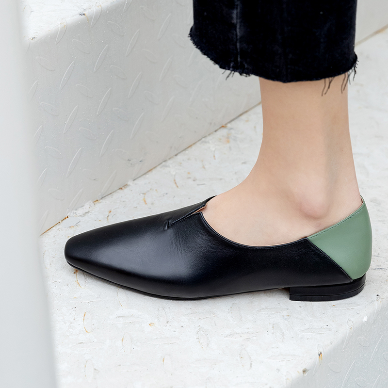 

2021 Female Pumps Genuine Plus Upper Size + Lambskin Insole Small Heel Can Be Stepped on Shoes I8K3, Beige