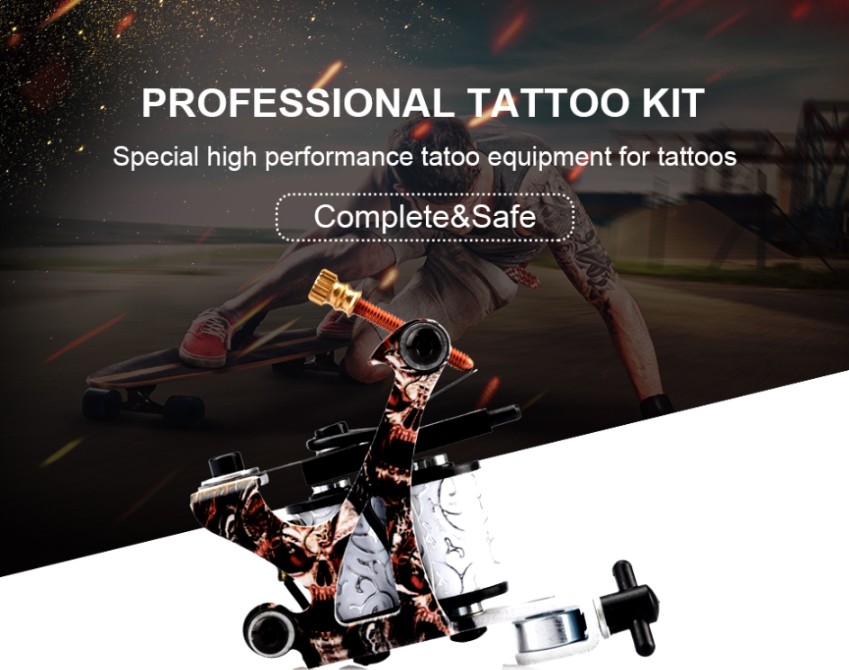 

Beginner Tattoo kit One Tattoo Machine Gun Set Immortal Inks Power Supply Needles Supplies Set Professional Kit