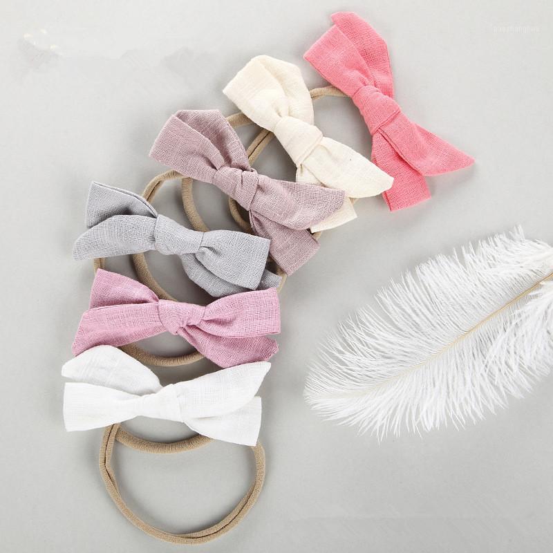 

1pcs High Quality Cotton Bow Nylon Headbands Baby Girls Knot Hair Wrap 2018 Newborn Nylon Head Bands Hair Accessories All Baby1, Tell me colors