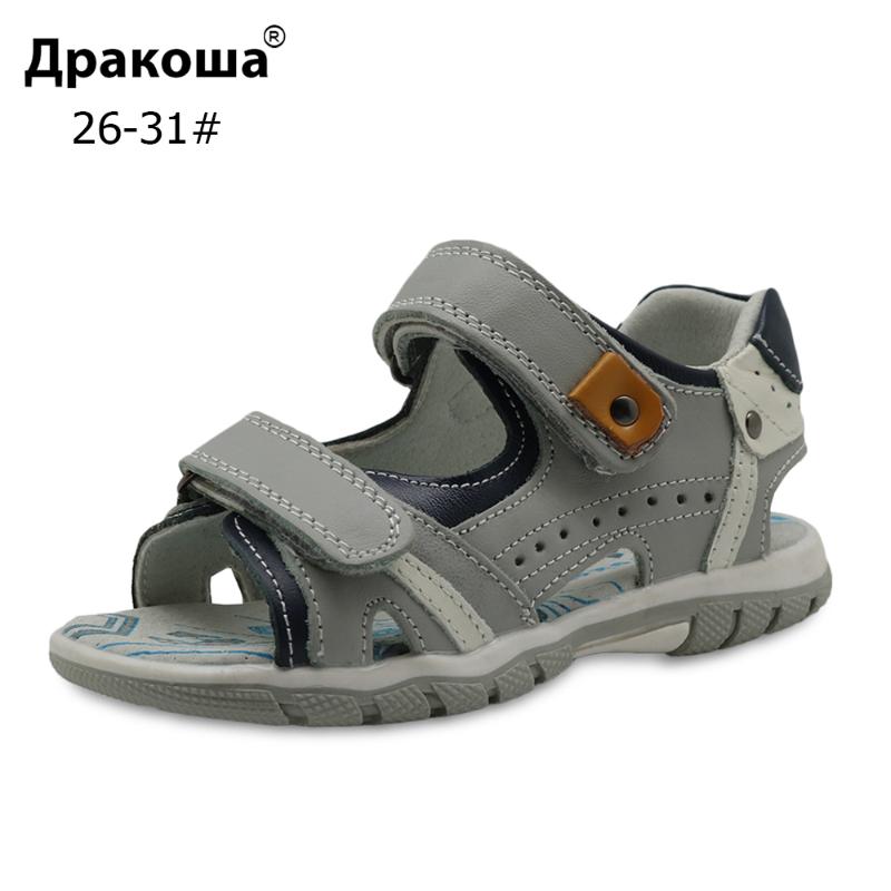 

Apakowa Summer Kids Sandals for Little Kids Genuine Leather Orthopedic Children's Shoes with Arch Support New 2020 Shoes, White