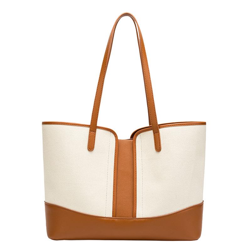 

Fashion Women's Handbag Soft Pu Leather Large Capacity Female Shoulder Bags 2021 New Design Simple Casual Totes, Brown