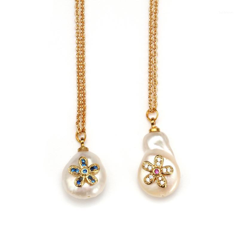 

Natural Pearl Micro-inlaid Zircon Various Styles Irregular Necklace Creative New Fashion All-match Jewelry Clothes Accessories1