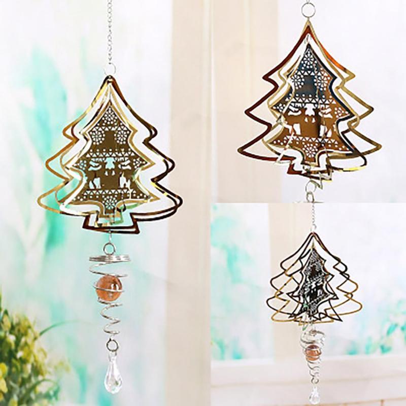 

1PC Stainless Steel Stereo Rotating Metal Wind Chime Wind Chimes and Decorations Hanging Outdoor