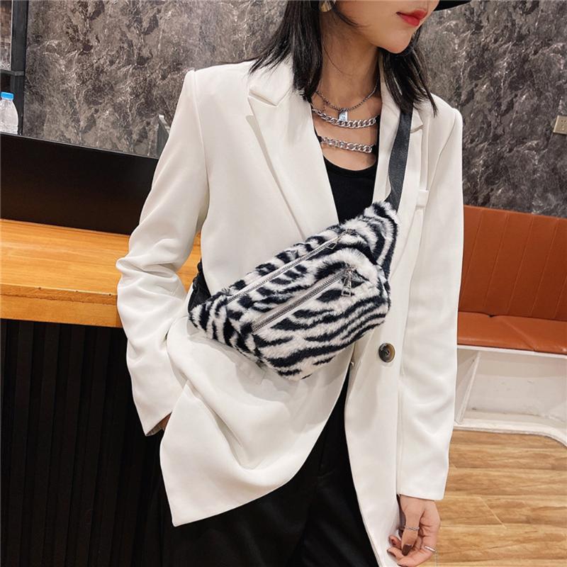 

Zebra Printed Shoulder Messenger Bag Women Handbags Totes Plush Fashion Casual Simple Crossbody Bags Clutch Bag
