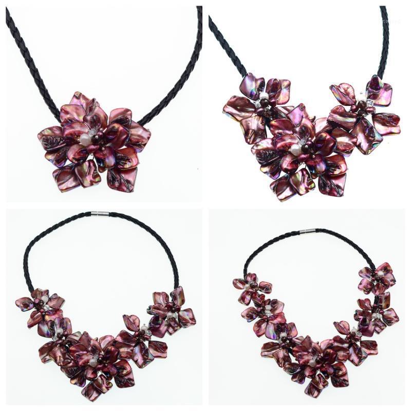

Chokers Fashion Amaranth Red Baroque Shell Flower Necklace Necklaces For Women1
