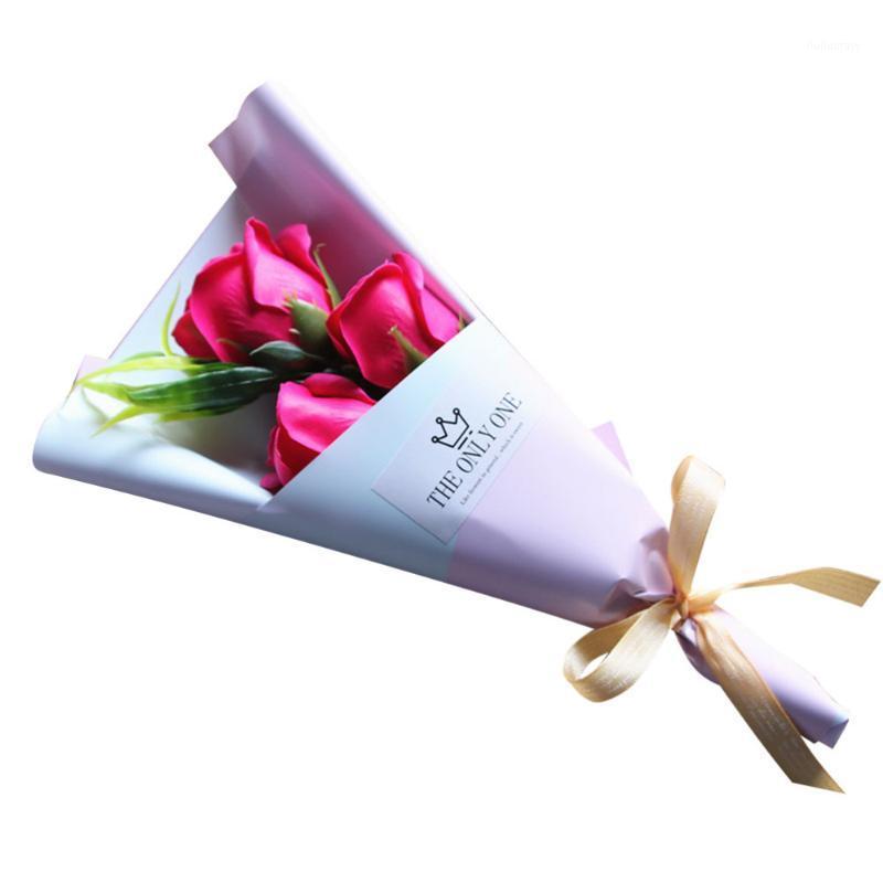 

1 Set of Simulation Rose Bouquets Valentine's Day Gift Soap Flower Decoration Room Ornaments Random Color1, As shown