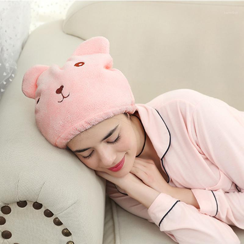 

HOT Hat Cat Ears Pattern Microfiber Solid Quickly Dry Hair Hat Hair Turban Women Girls Ladies Cap Bathing Drying Towel Head Wrap1