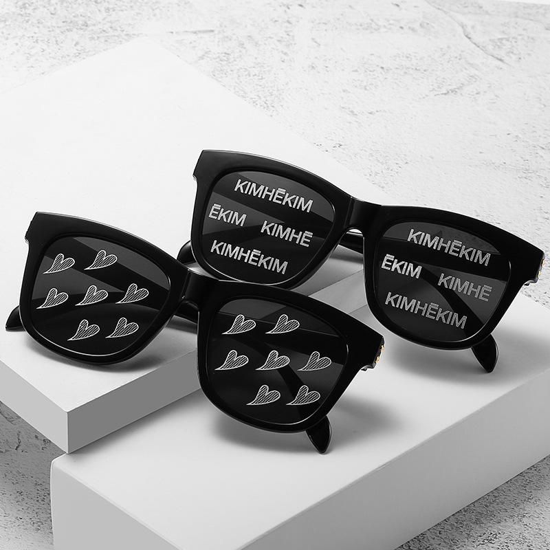 

Love sunglasses female Instagram street trend sunglasses letter lenses wacky retro