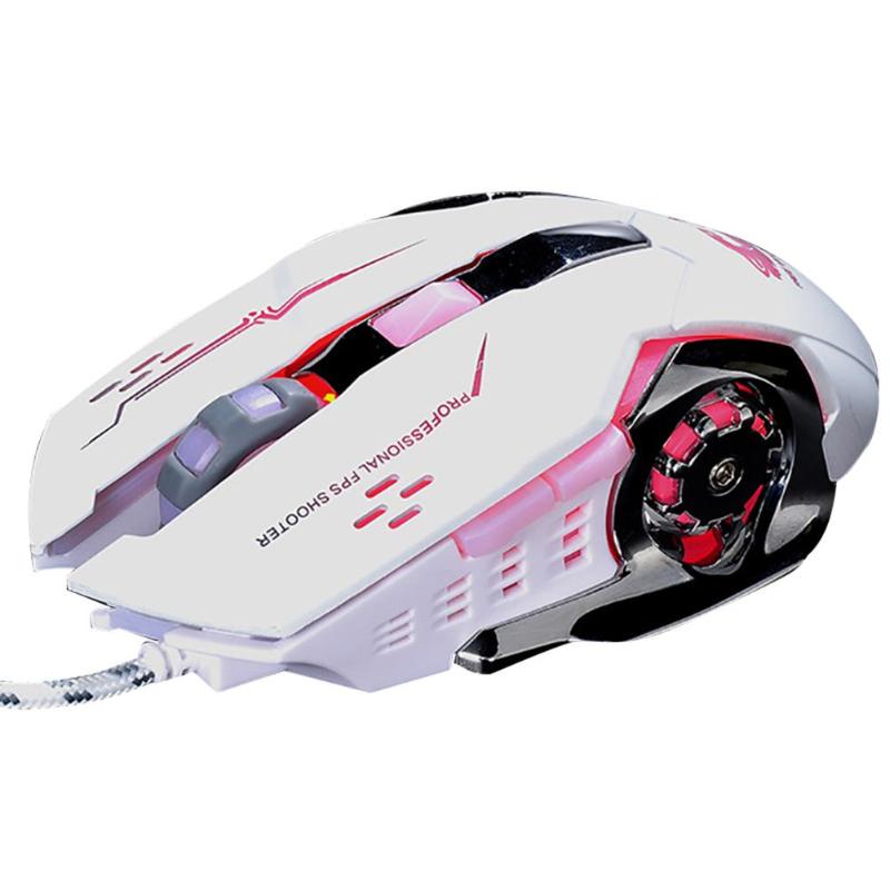 

GUIGSI LED Light Adjustable DPI 2.4GHz 6 Buttons PC Laptop Gaming Wireless Mouse