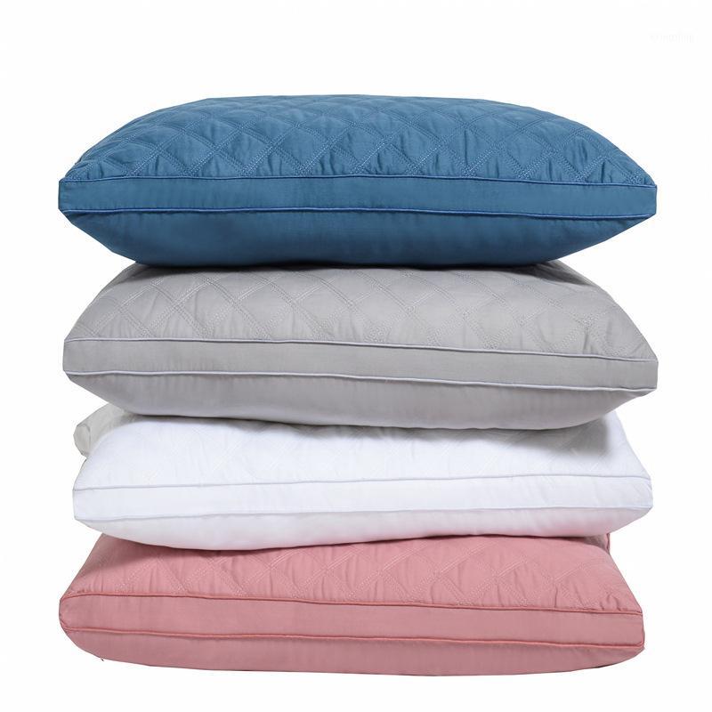 

1pcs High Elastic Feather Velvet Pillow Solid Color Elegance Pillow Pillows Feather Core Home Hotel Health Textile Bedding Neck1