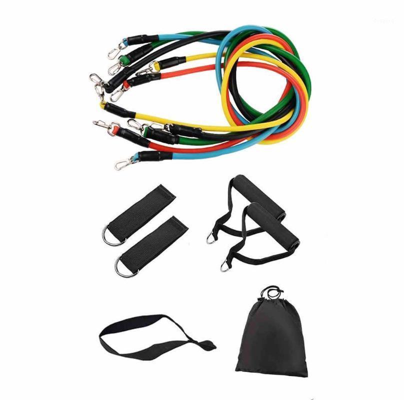 

11 In Kit Upgrade Resistance Bands Set yoga Rubber Latex Fitness Re sistance Bands Exercise Elastic Pul Sports Fitness Home new1, Beige