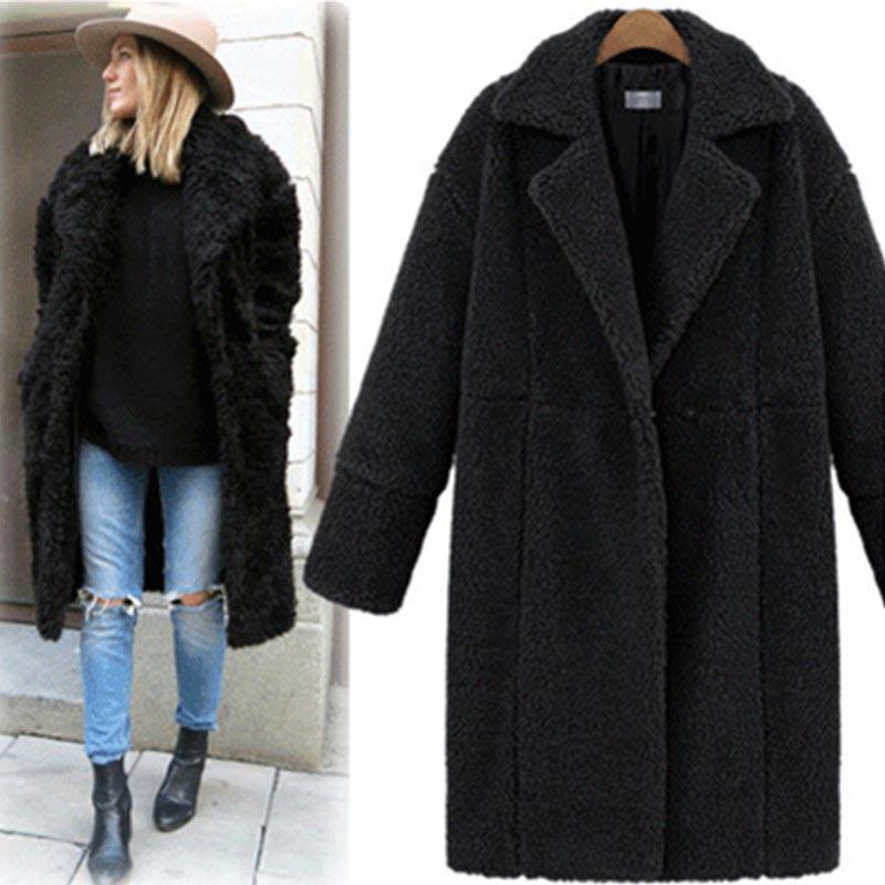 

2020 womens coats winter black coat Autumn and winter new women' cashmere long-sleeved solid color long coat wool