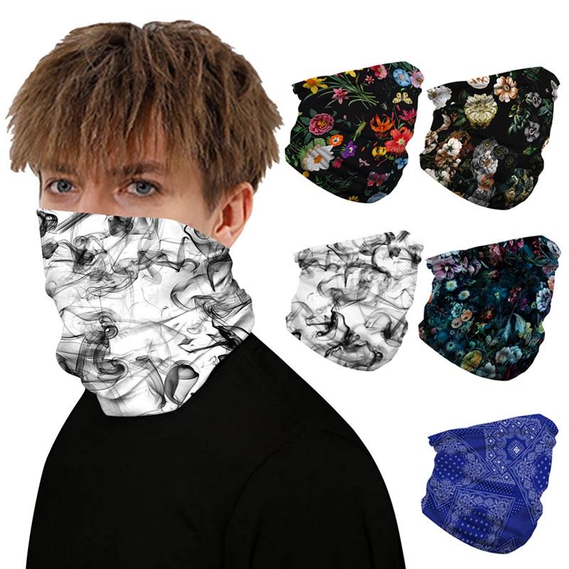 

Outdoor Headband Scarf Neck Windproof Mask Bandana Anti-Dust Hiking Scarves Digital Floral Printing Cycling Scarf, H03