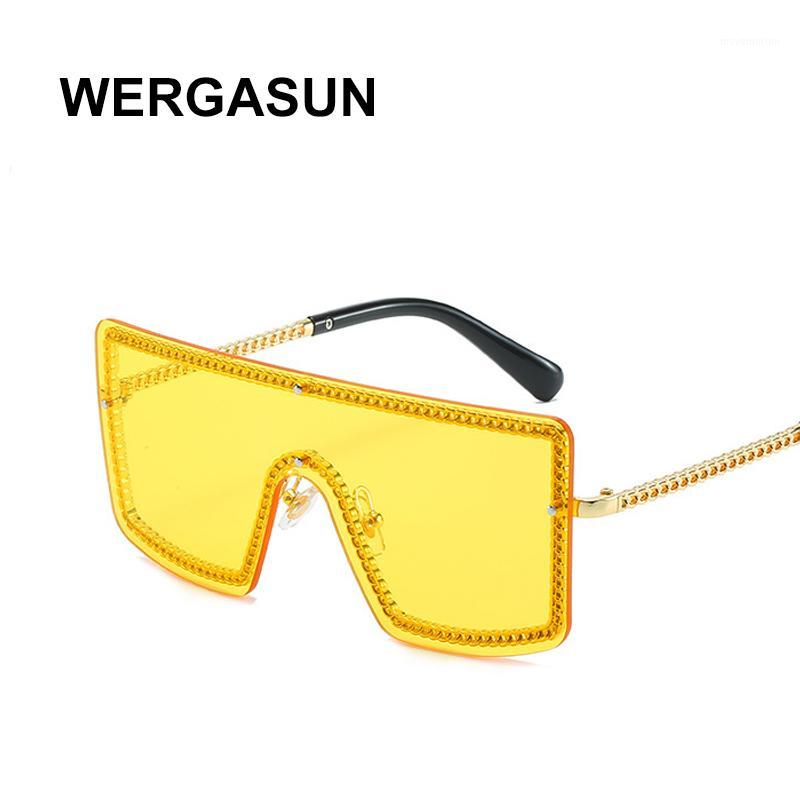 

WERGASUN New Luxury Big Frame Sunglasses Women Designer Man/Women Sun Glasses Classic Vintage Large UV400 Outdoor Oculos1