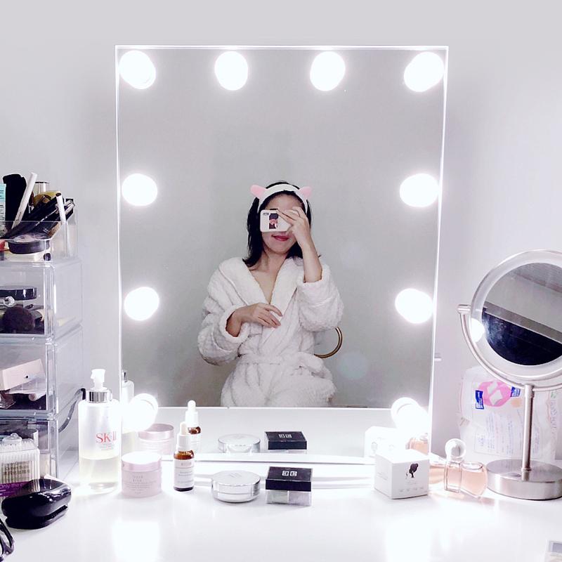 

10W Makeup Mirror Vanity LED Light 10-Bulbs String Lights for Dressing Table with Dimmer Power Supply Plug in 110V 220V
