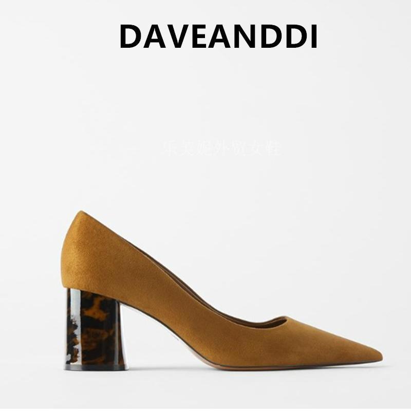 

DAVE&DI summer shoes women women shoes roma ins blogger england office lady fashion slip on thick heels woman1, Pic color