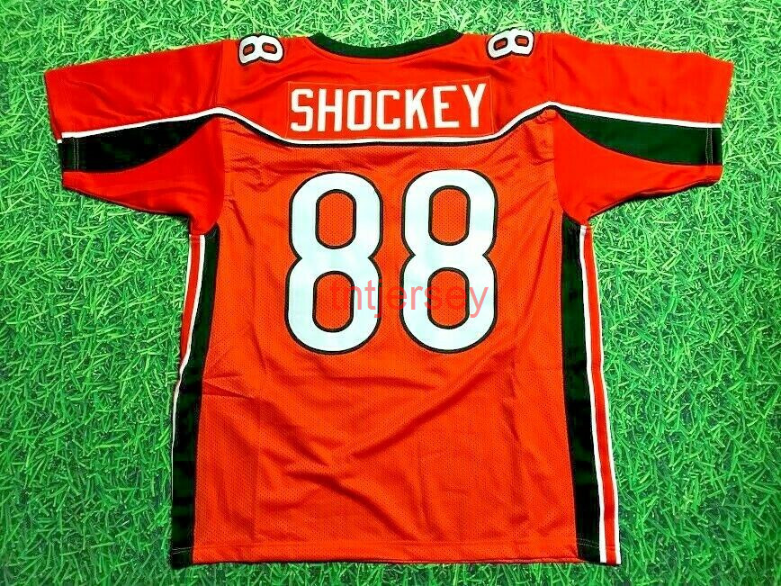 

CHEAP CUSTOM JEREMY SHOCKEY MIAMI HURRICANES ORANGE JERSEY STITCHED ADD ANY NAME NUMBER, Black