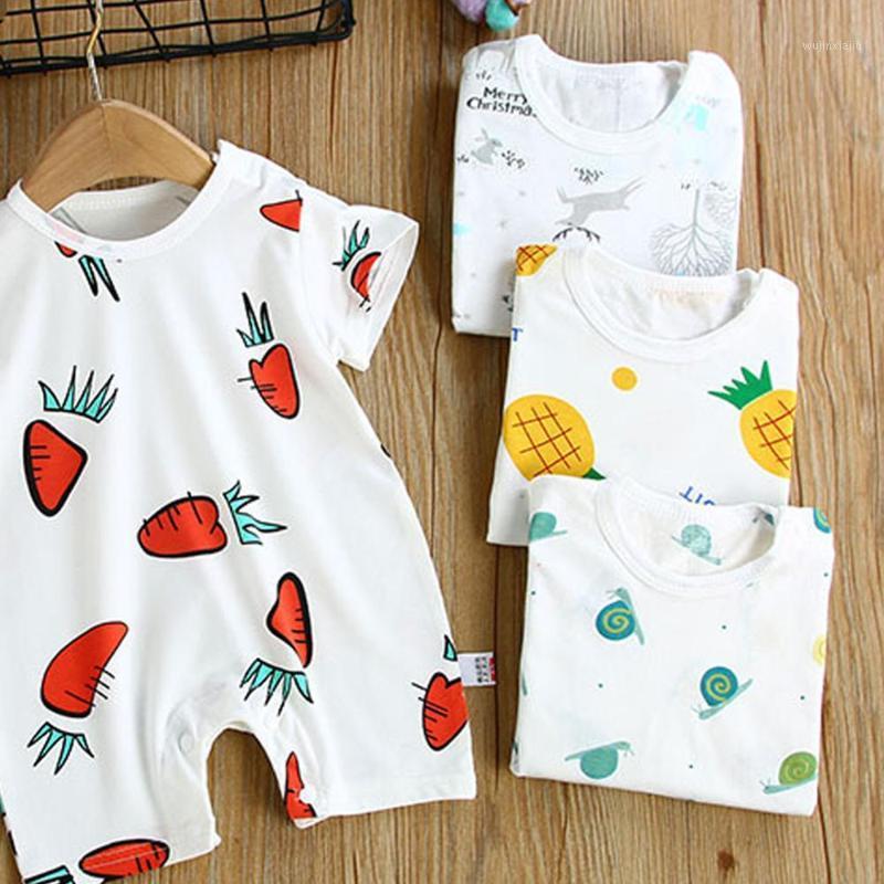 

Summer Unisex Baby Clothes Carrot Fawn Cartoon Baby Romper 100% Cotton Short Sleeve Clothing Girl & Boy Jumpsuits Clothes1, Cherry