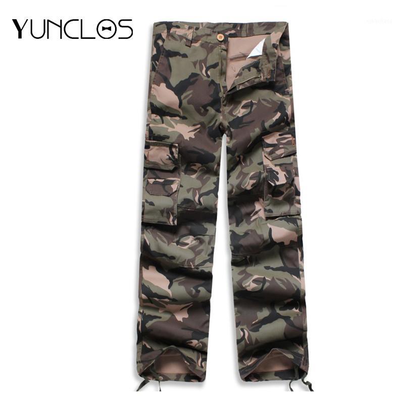 

Men's Camouflage Casual Pants Green Color Male Multi-pocket Solid Color Pants Casual Trousers Comfortable Fashion Design Male1, As shown