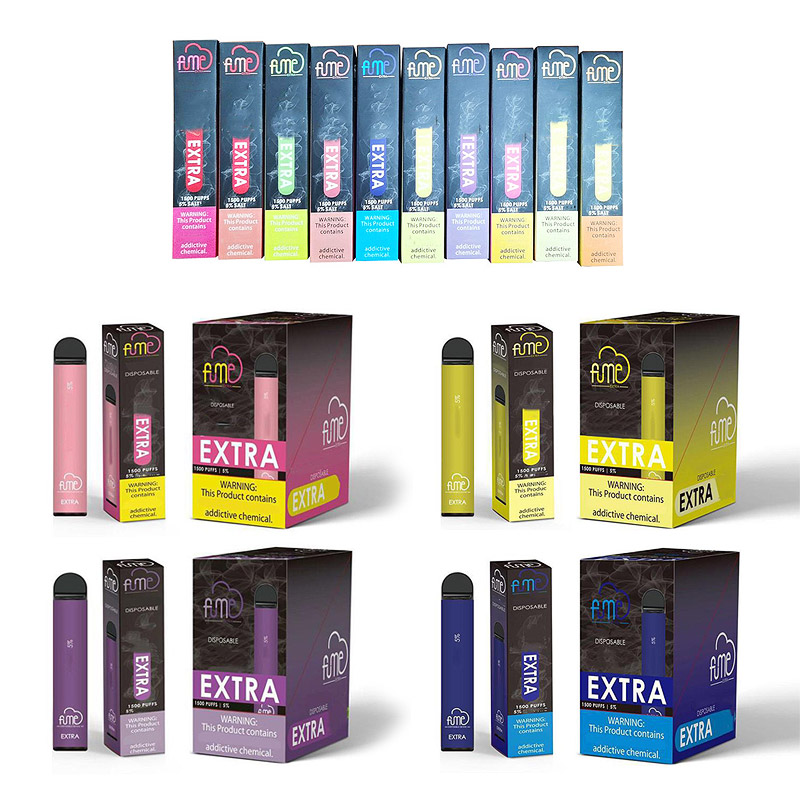 

US Fume Extra 1500 Puffs cigarettes Disposable Vape Pen Kit 850mAh Battery Pre-Filled 5ml Pods Cartridges Vapors Device e Cigs Vaporizers Kits