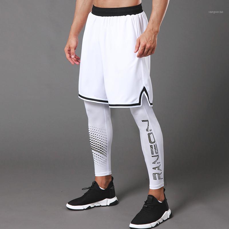 

Tight trousers cropped shorts men's fitness clothes high elastic and quick dry running sports basketball stockings training1, 811bai