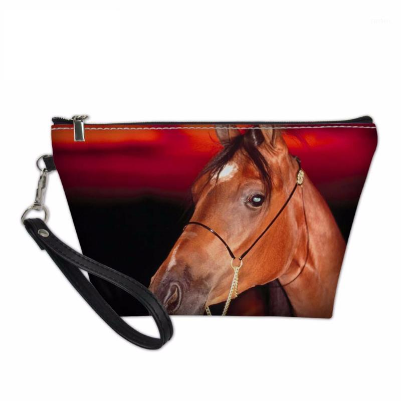 

NOISYDESIGNS Cosmetic Bag Makeup Case Functional Bag for Women Travel Organizer Horse Pattern Makeup Pouch Girl Necessaire1, W3754z8