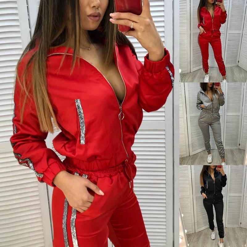 

2021 Hot Sale New Design Styele Women Casual Clothing Sweatwear Sweet Sexy Fashion Soft Good Fabric Cool Soft XI0289, Red
