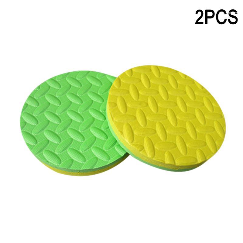 

2 Pcs Round Yoga Knee Pad Cushion Wrist Elbow Mat Portable for Workout Training THJ991, Green