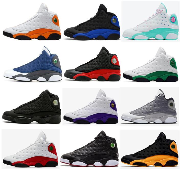 

13 Flint Black Hyper Royal Starfish Court Purple Basketball Shoes Men Atmosphere Grey 13s Chicago Lucky Green Bred Sports Sneakers