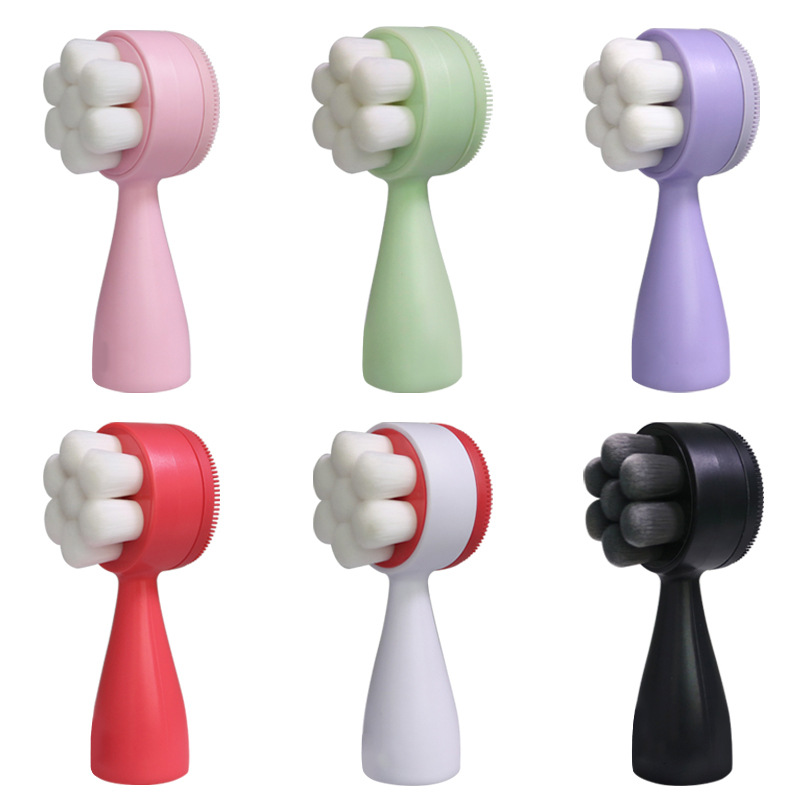 

Double Sided Silicone Face Cleansing Brush Blackhead Removal Product Facial Cleanser Pore Cleaner Exfoliator Face Scrub Brushes