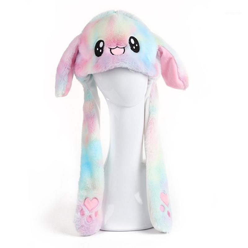 

LED Glowing Colorful Plush Animal Hat Moving Ears Cosplay Party Cap AXYD1, White