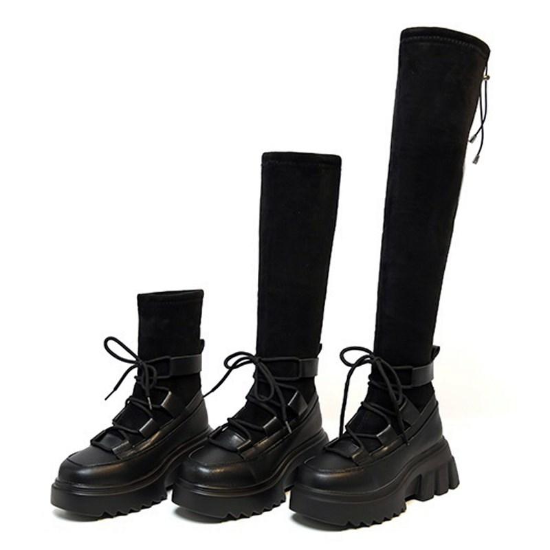 

Winter Boots Women Goth Platform Boots Female Women Shoes Thigh High For 2020 Knee High Ladies Ankle, Black 1
