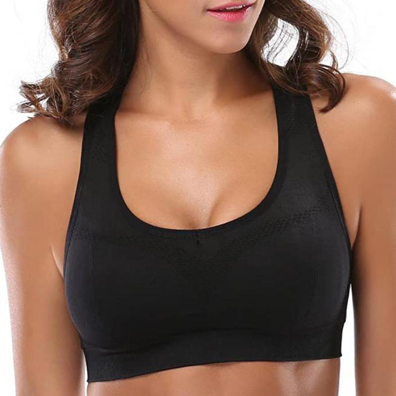 

5pc Women Racerback Sports Bras High Workout Bra Wireless Push Up Bra Backless Comfort Underwear Bralette Sexy Lingerie Woman, Multi