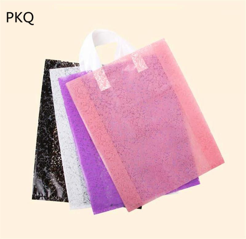 

30pcs 7 colors Boutique Gift Bag Jewelry/Clothes Packaging Bags Plastic Shopping Bag with handle Party Supplies 25x33x6cm1