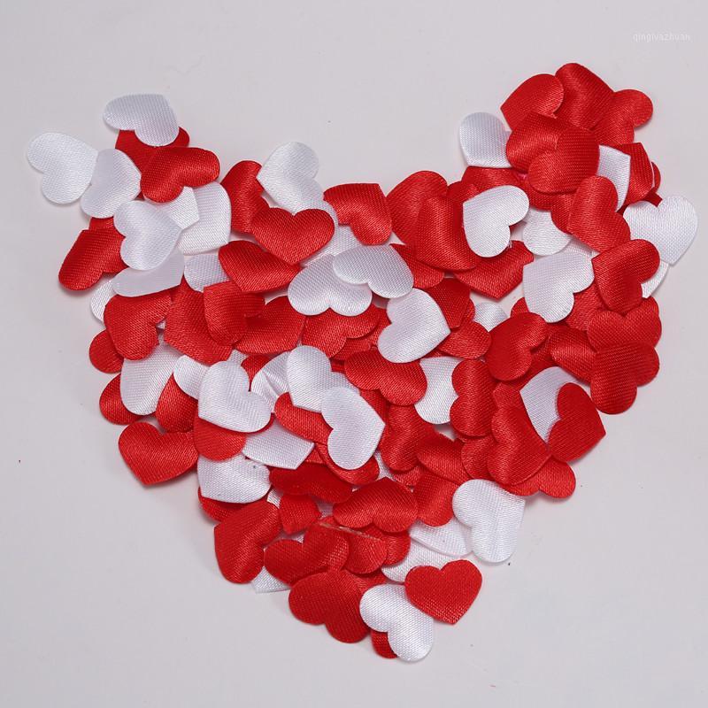 

1000PCS Satin Fabric Fabric Heart dia 2.1x1.5cm Wedding Confetti Table Decoration birthday party Decorative Supplies1
