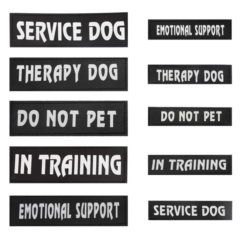 

Pet Patches for Dog Vest Harnesses Reflective Removed Stickers 2PC Id Tags with Hook Backing Do Not Pet In Training for Vest, Emotionalsupport