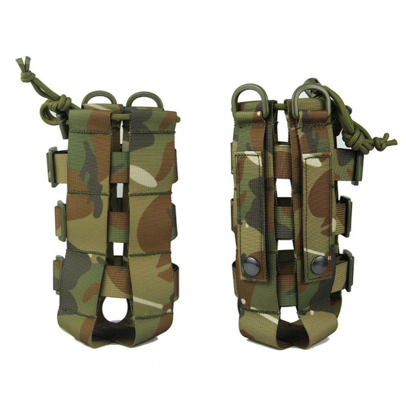 

0.5L-2.5L Tactical Water Bottle Pouch Oxford Cloth Canteen Cover Holster Outdoor Travel Kettle Bag, Black