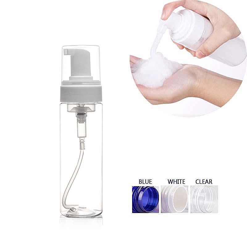 

200 ml Foaming Plastic Pump Bottle Soap Foam Dispenser-Refillable Portable Empty Foaming Hand Soap Suds Dispenser Bottle Travel Mini Size