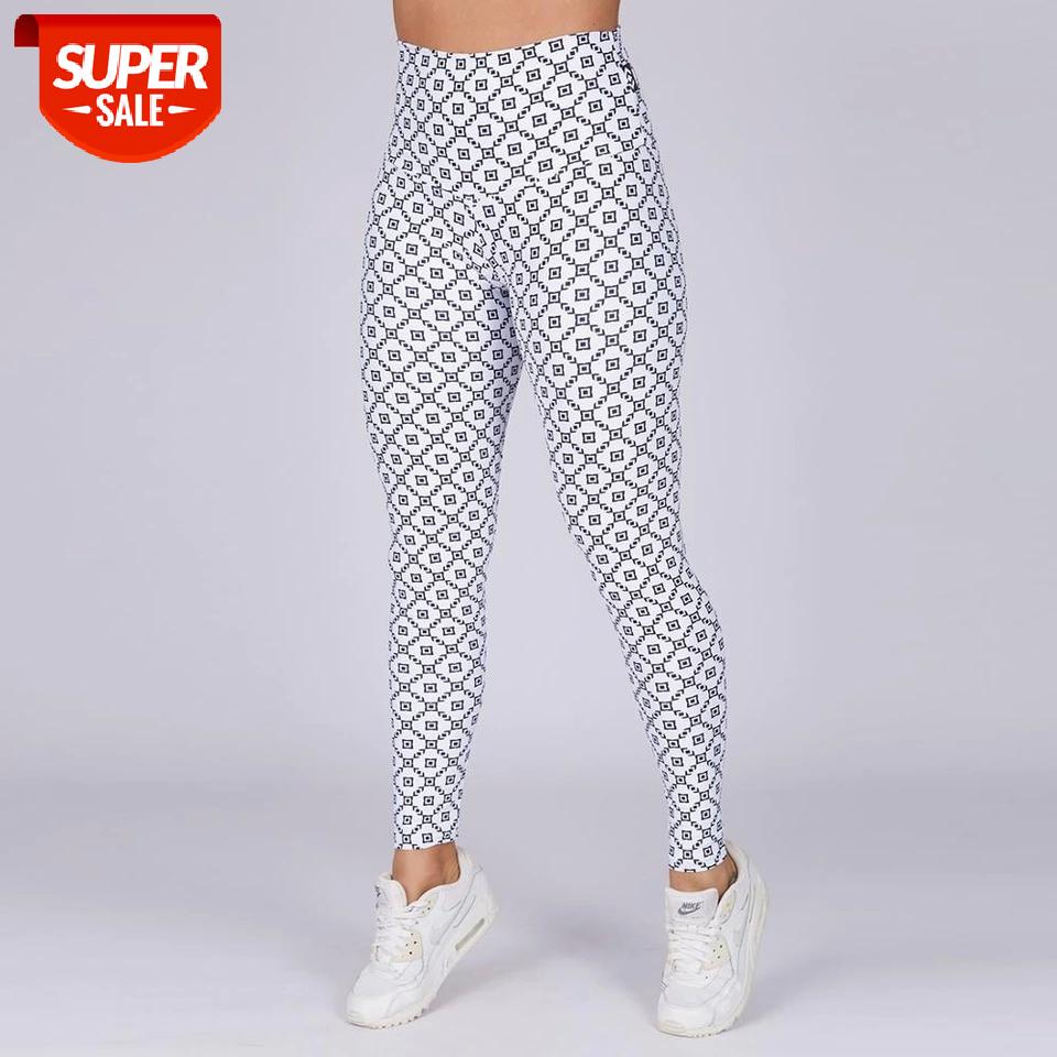 

Women Push Up Sportswear Autumn Fashion Style Workout Leggings Outdoor New Geometric Pattern Skinny Elastic Force Leggings #qK39, Black;white