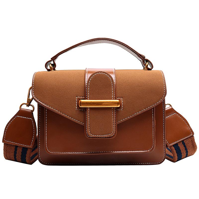 

Vintage Small Nubuck Pu Leather Crossbody Bags For Women 2 Straps Casual Shoulder Flap Bag Lady Fashion Brown Handbag Purses, Black