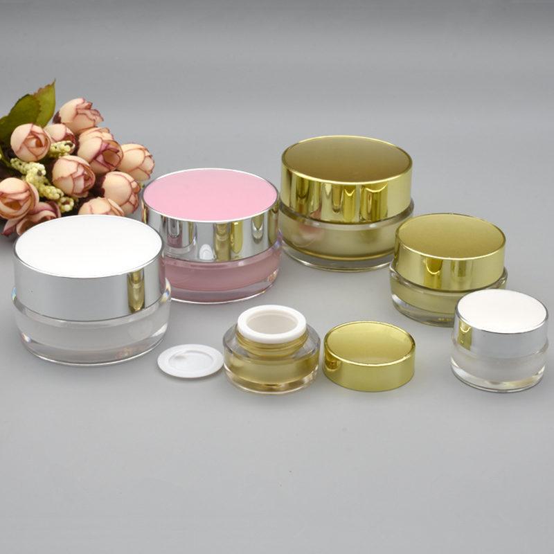 

10/15/20/30g Acrylic Jar Bottle For Cosmetic Face Cream Cleanser Toner Emulsion,Container for Cosmetics Packaging F165