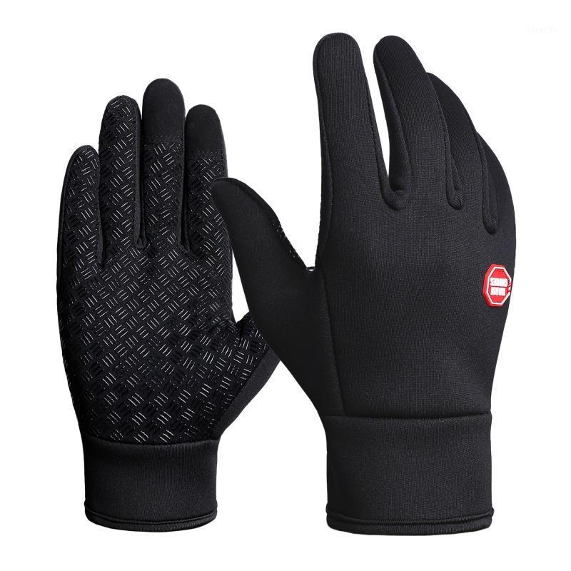 

Windproof Touch Screen Cycling Gloves Winter Ski Gloves Women Men Warm Full Finger Snow Skiing Snowboard1, Black