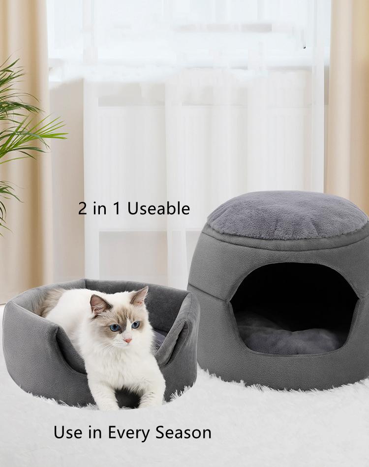 

Large Pet Dog Cat Tent House Cave Warm Puppy Kitten Sleeping Bed Nest Cushion Winter Warm Nest Soft Comfortable
