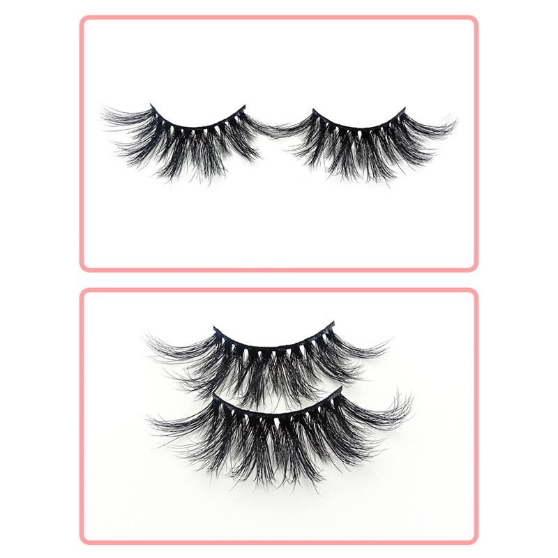 

1 Pair 25mm False Eyelashes Thick 5D Mink Lashes Makeup Dramatic Long Lashes AC889