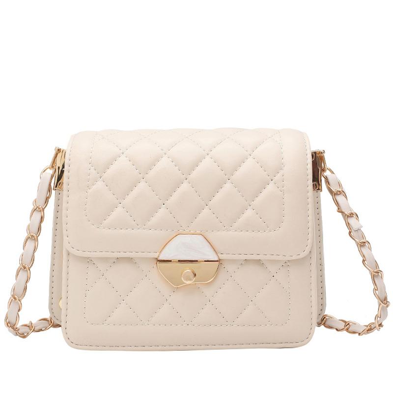 

Lingge Chain Bag High-quality Small Bag Female New Wild Super Fire One-shoulder Messenger, Gold black